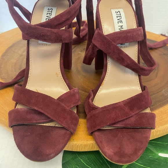 Steve Madden Christey Lace Up Leather Heel in Brandy Wine - Picture 10 of 15